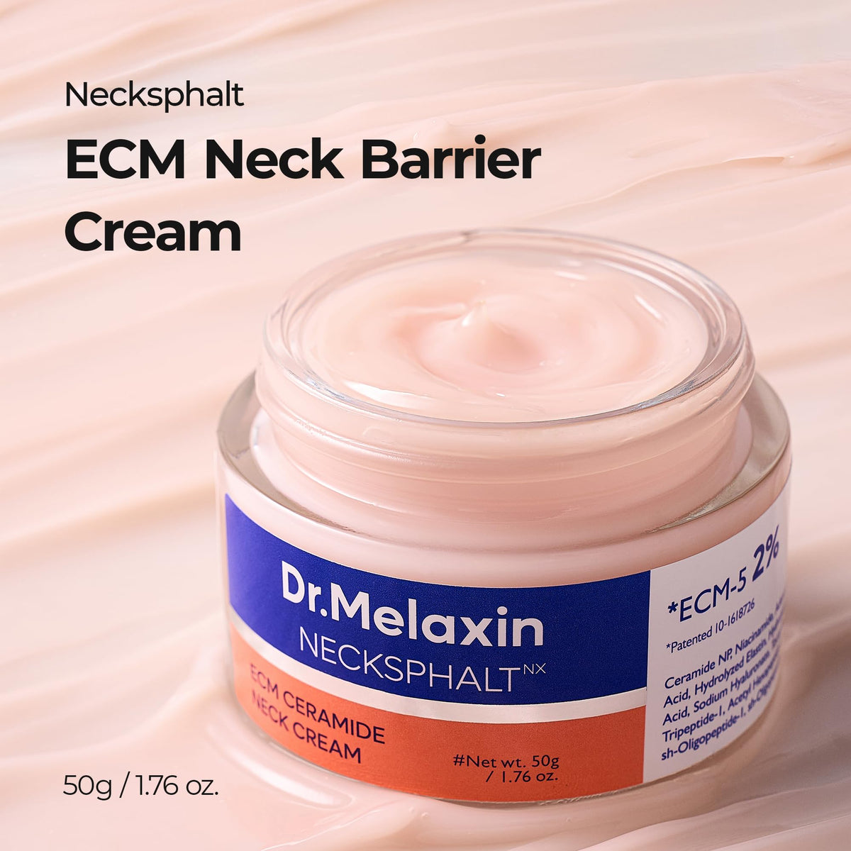Dr.Melaxin Necksphalt Firming Cream showing texture on hand