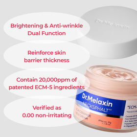 Dr.Melaxin Necksphalt Firming Cream top view with lid
