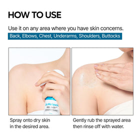 Dr.Melaxin Peel Shot Exfoliating Spray with a soft towel
