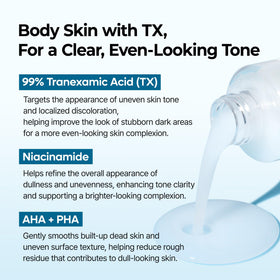 Dr.Melaxin Peel Shot Exfoliating Spray with ingredients displayed