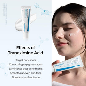 Dr.Melaxin TX Tranexamic Acid Cream application on skin