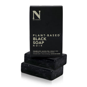 Dr. Natural Black Bar Soap front view with packaging