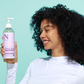 Dr. Natural Castile Liquid Soap 16 oz lavender bottle with pump