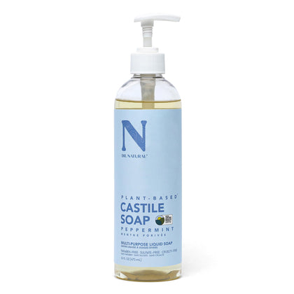 Dr. Natural Castile Liquid Soap 16 oz peppermint front view