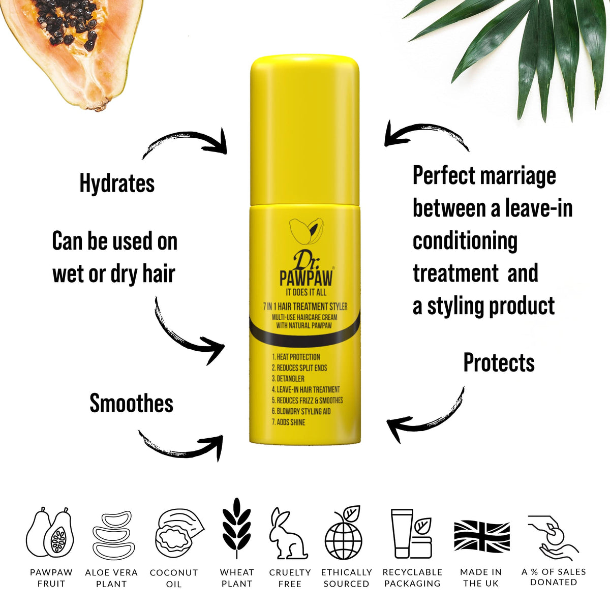 Dr. PAWPAW 7-in-1 Hair Styler packaging details