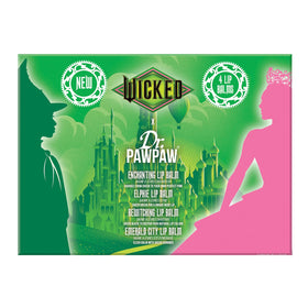 Dr. PAWPAW Elphaba Wicked Balm Collection front view with four balms