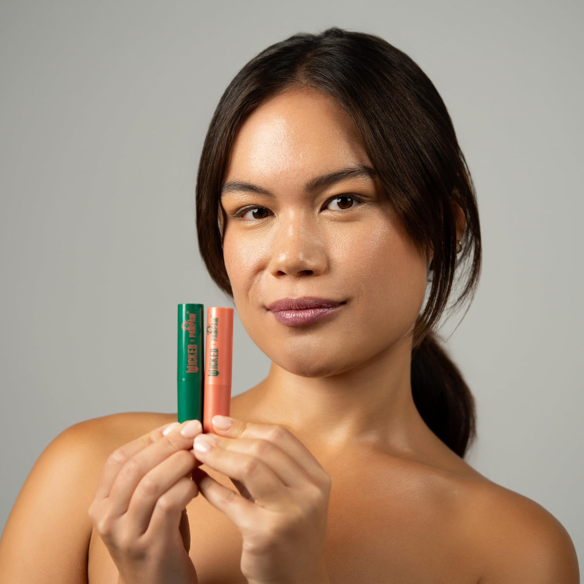 Dr. PAWPAW Enchanting Lip Balm showing color-changing effect