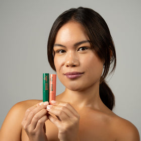 Dr. PAWPAW Enchanting Lip Balm showing color-changing effect