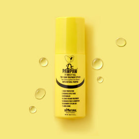 Dr. PAWPAW hair spray being applied to hair