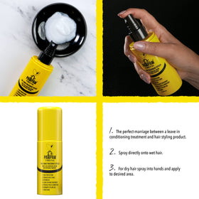 Dr. PAWPAW hair spray with styling tools