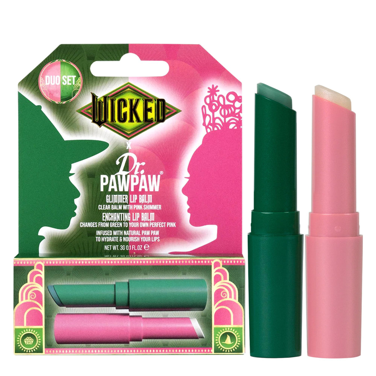 Dr. PAWPAW Wicked Enchanting Lip Balm Duo packaging front view