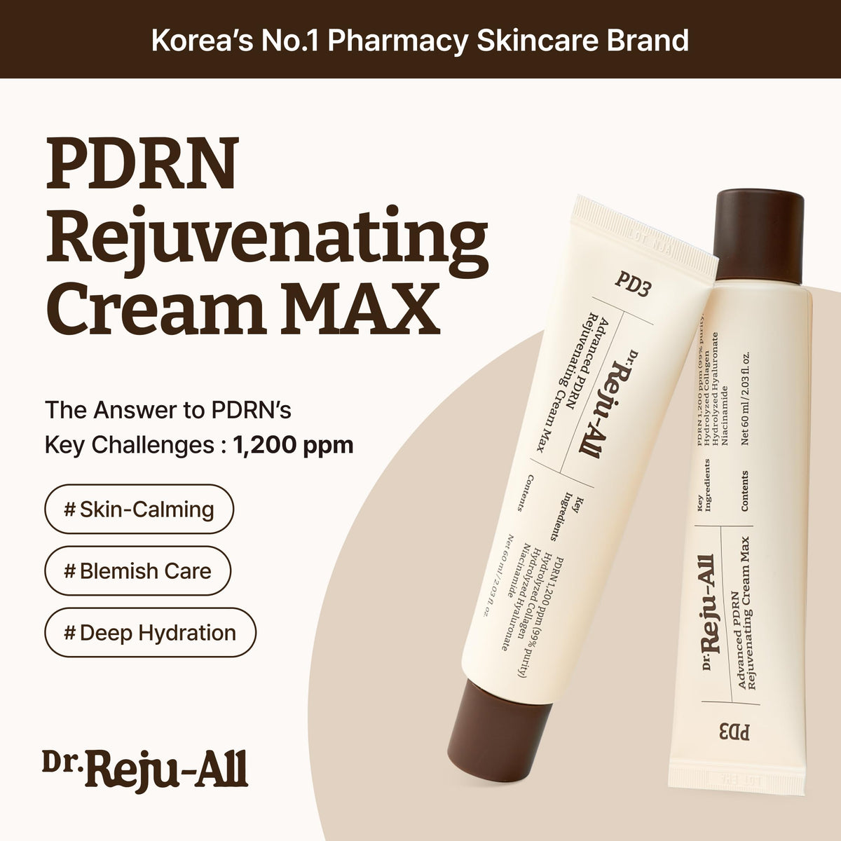 Dr.Reju-All Advanced PDRN Rejuvenating Cream packaging