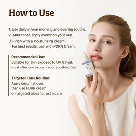 Dr.Reju-All serum with a backdrop of skincare products