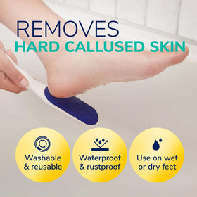 Dr. Scholl's foot file next to other pedicure tools