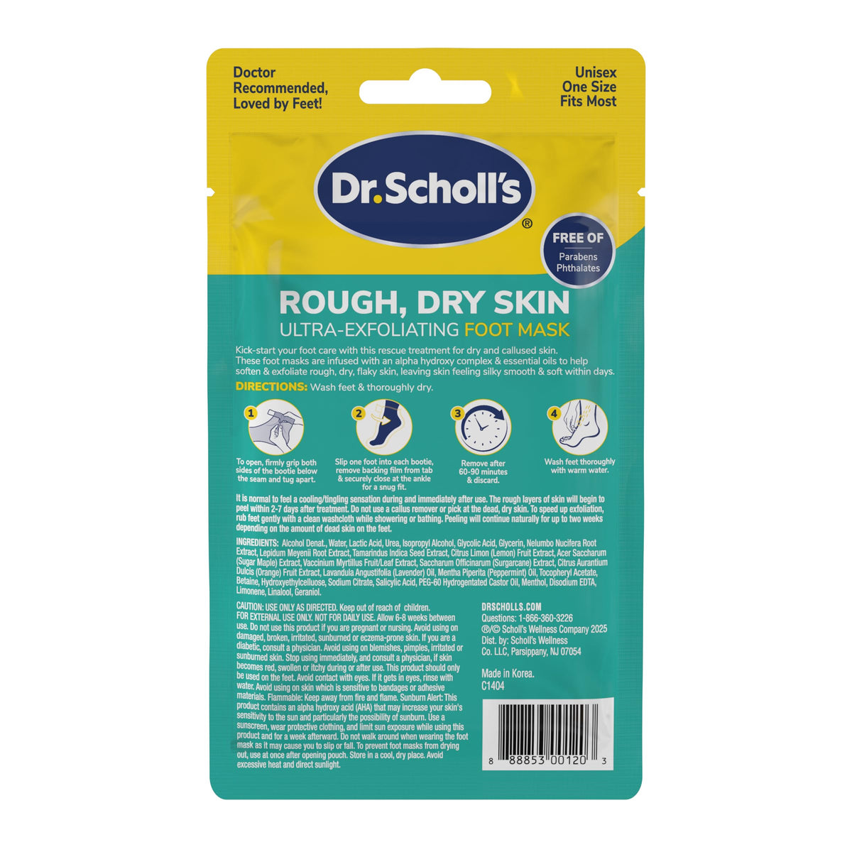 Dr. Scholl's foot mask in a relaxing home spa setting