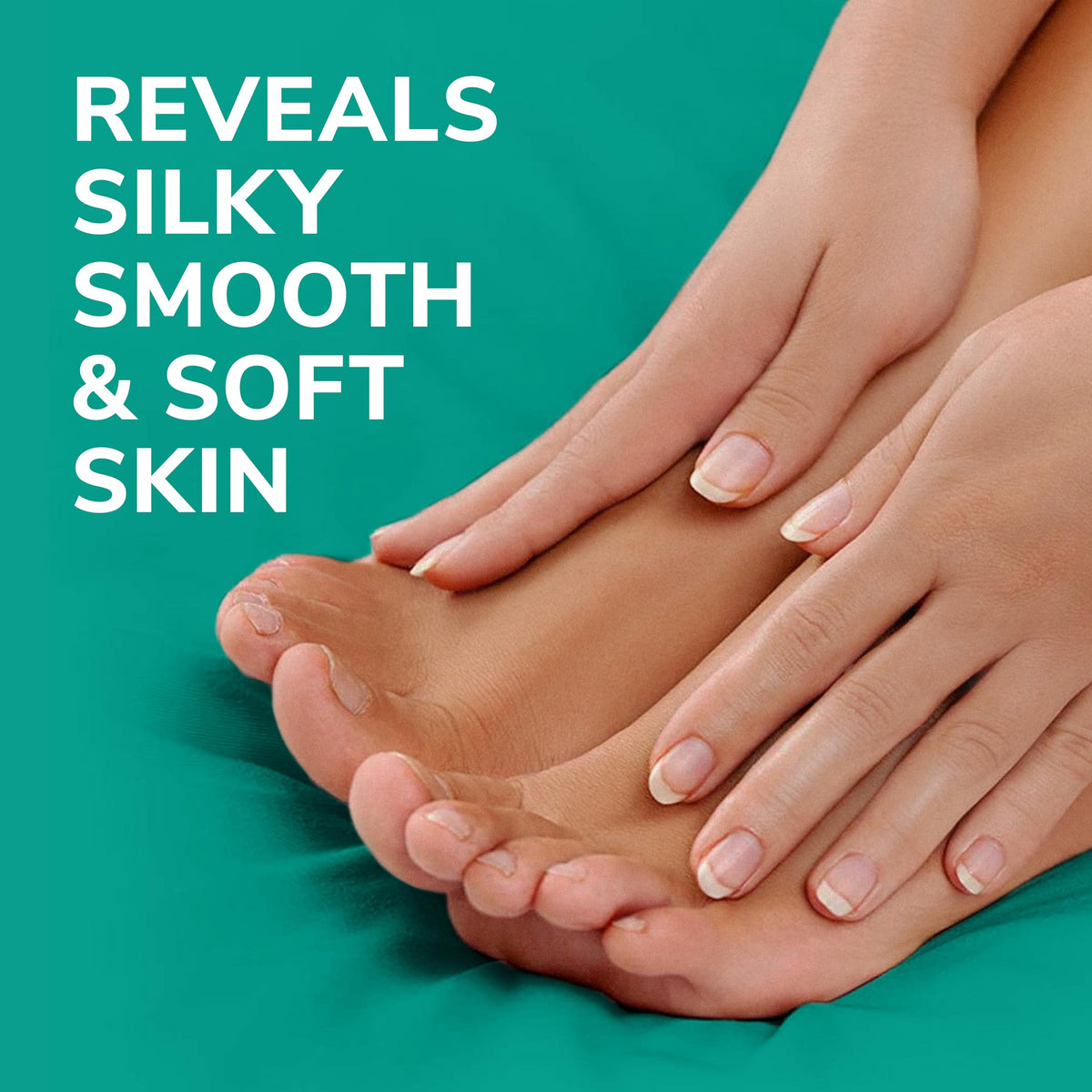 Dr. Scholl's foot mask socks displayed on a wooden surface