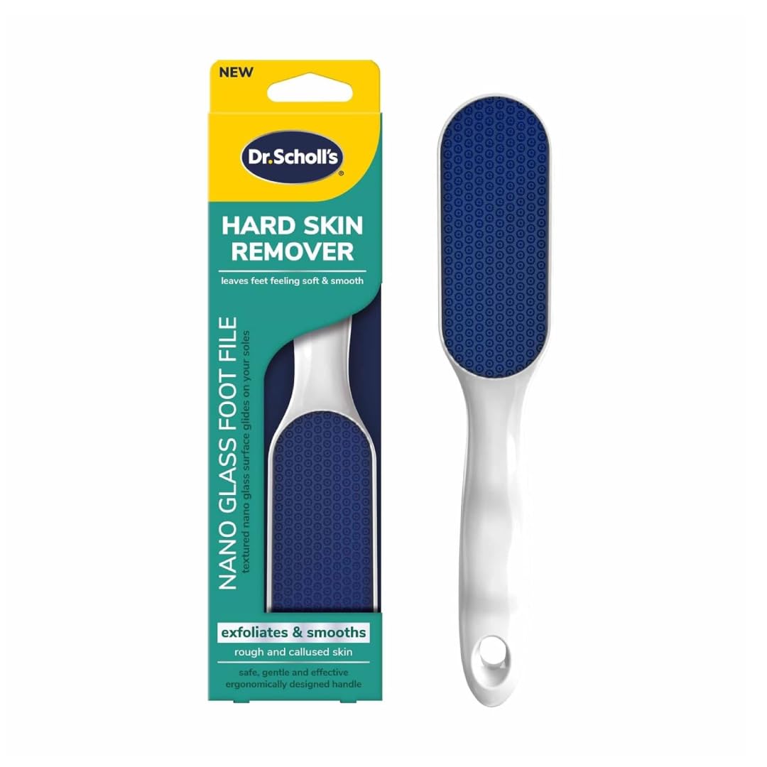 Dr. Scholl's Nano Glass Foot File front view with textured surface