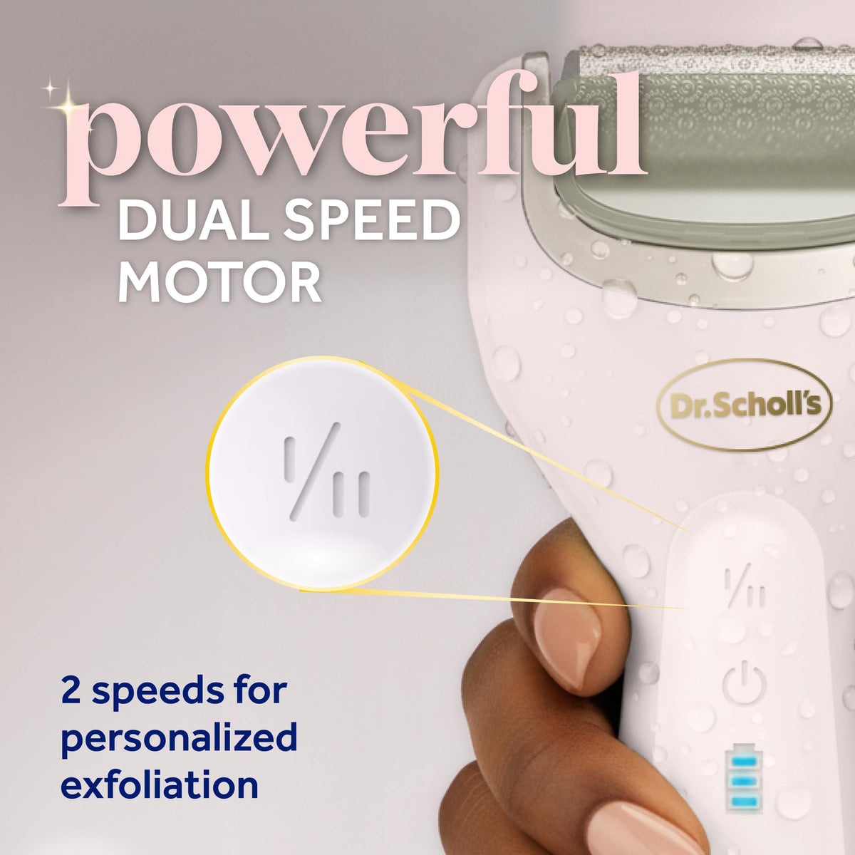 Dr. Scholl's Pedi Perfect Electric Foot Callus Remover with dust catcher