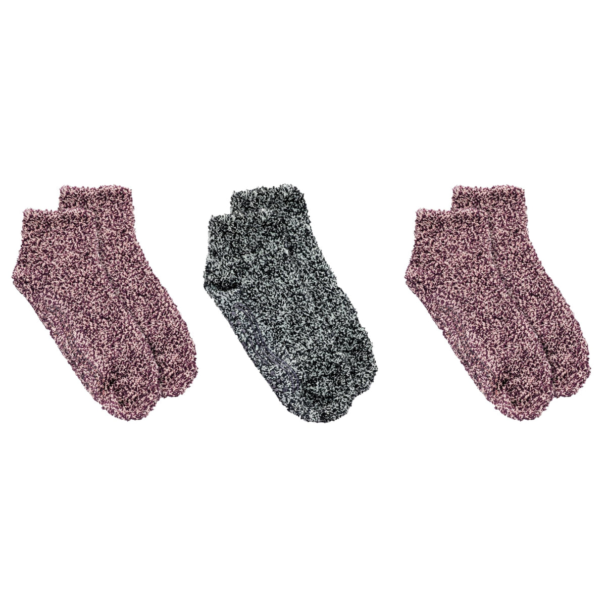 Dr. Scholl's Women's Low Cut Soothing Spa Socks in burgundy and peach