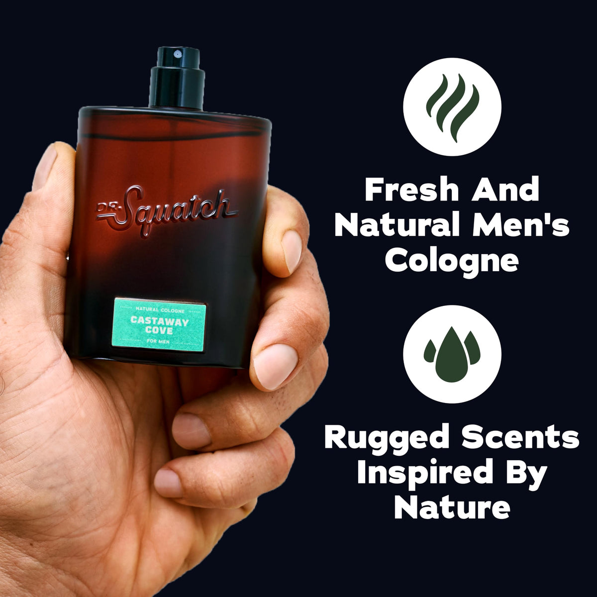 Dr. Squatch Castaway Cove Cologne bottle side view