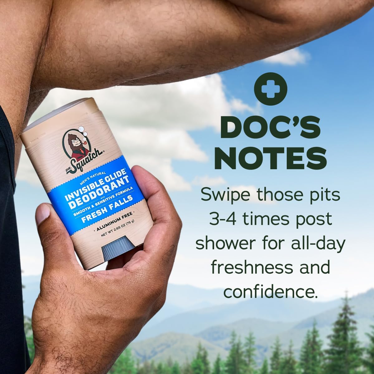 Dr. Squatch deodorant 2-pack on a wooden table