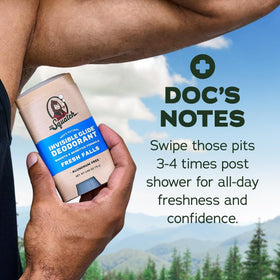 Dr. Squatch deodorant 2-pack on a wooden table