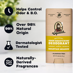 Dr. Squatch deodorant application on skin