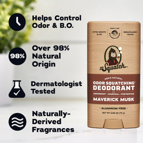 Dr. Squatch deodorant application on skin