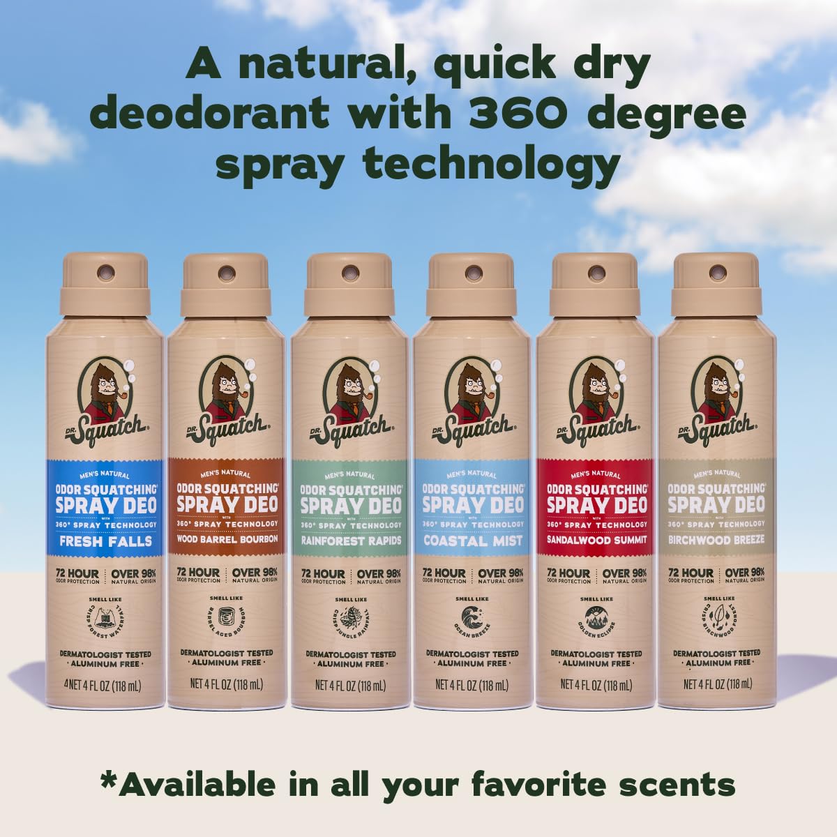 Dr. Squatch deodorant in use during an outdoor activity