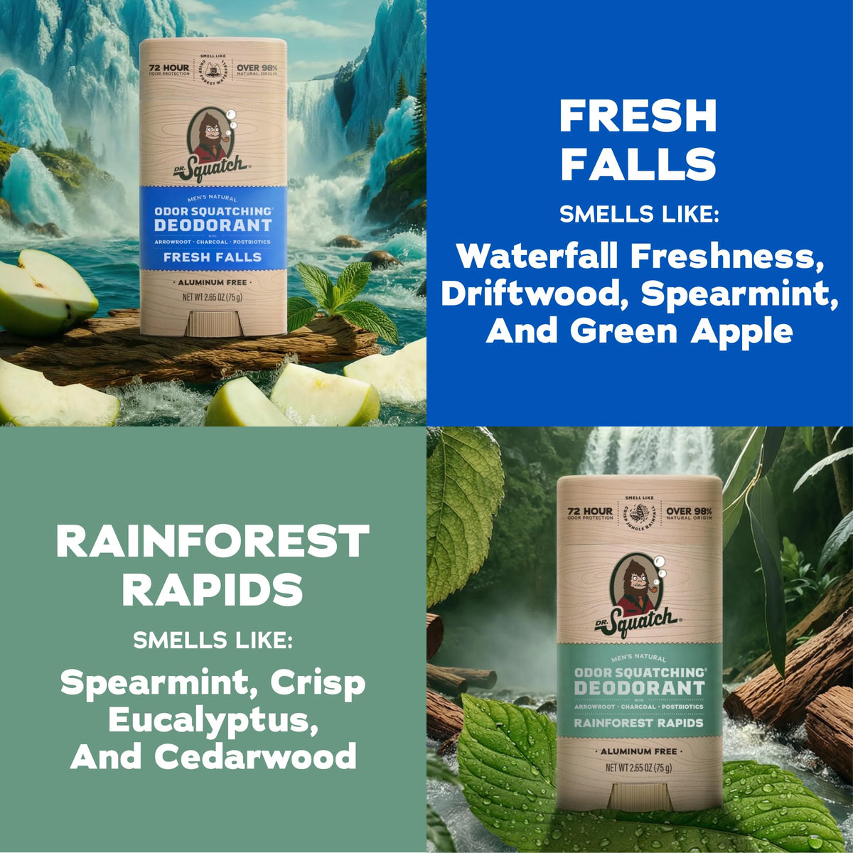 Dr. Squatch deodorant packaging details