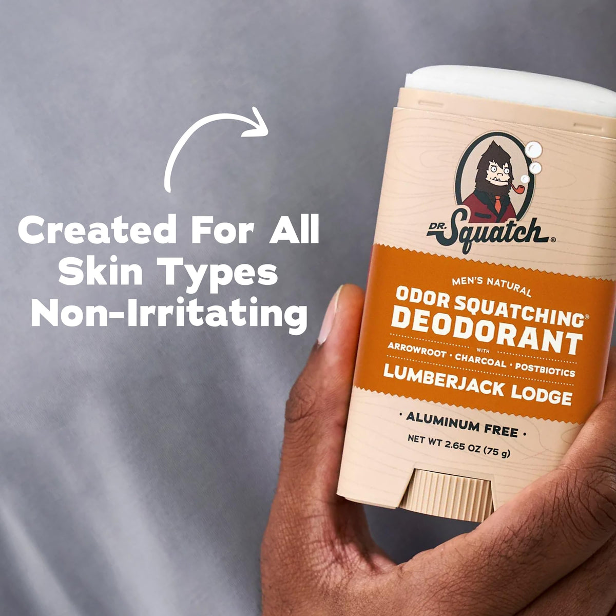 Dr. Squatch deodorant packaging details