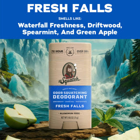 Dr. Squatch deodorant stick in hand ready for application