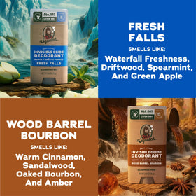Dr. Squatch deodorant tube side view showing design