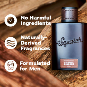 Dr. Squatch Fireside Bourbon Cologne with packaging