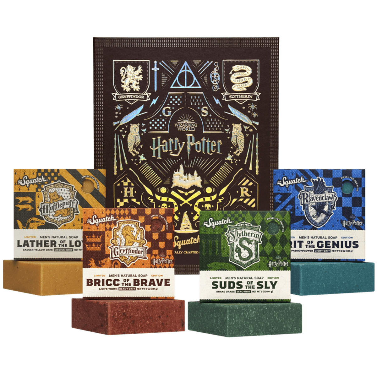 Dr. Squatch Harry Potter Collection 4 Pack Natural Bar Soap front view