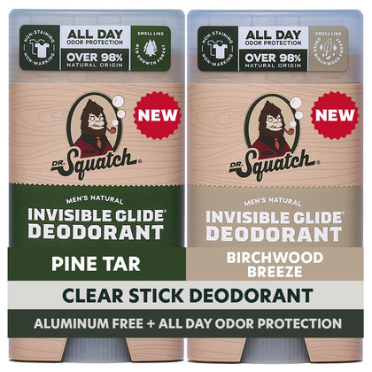 Dr. Squatch Invisible Glide Deodorant 2-Pack front view