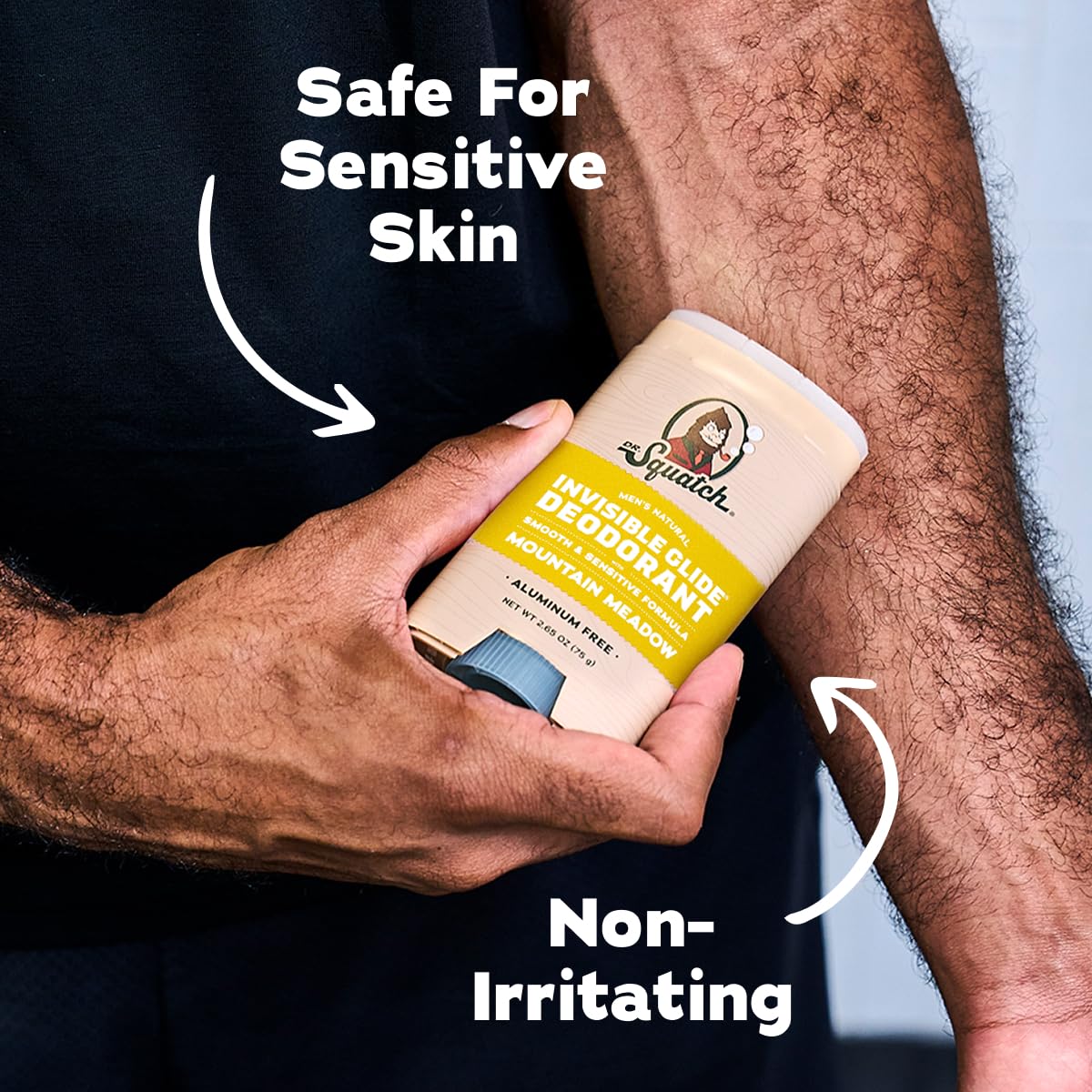 Dr. Squatch Invisible Glide Deodorant close-up of Mountain Meadow scent