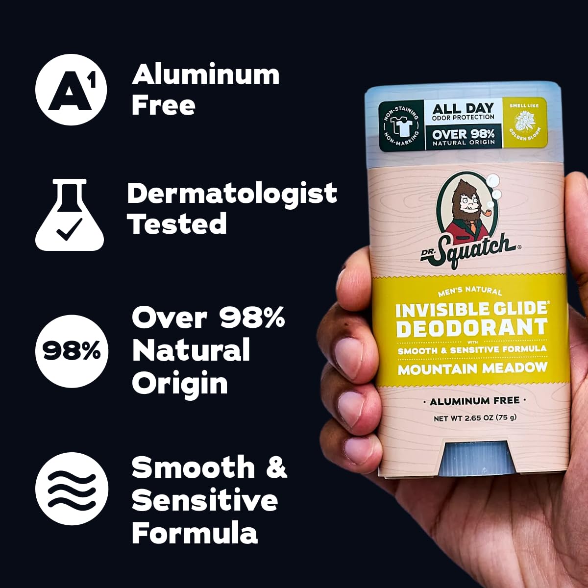Dr. Squatch Invisible Glide Deodorant close-up of Summer Citrus scent