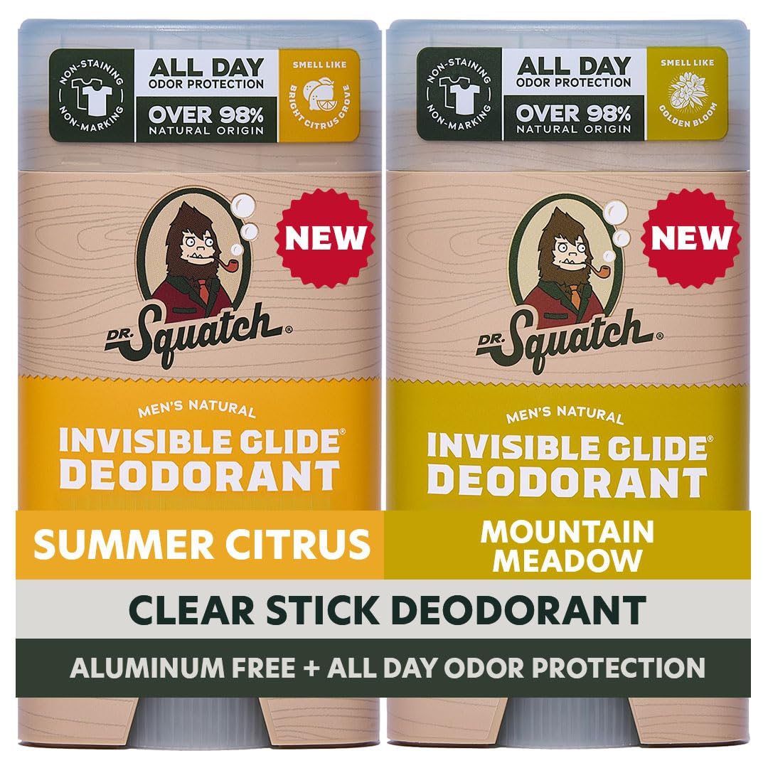 Dr. Squatch Invisible Glide Deodorant front view with packaging