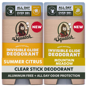 Dr. Squatch Invisible Glide Deodorant front view with packaging