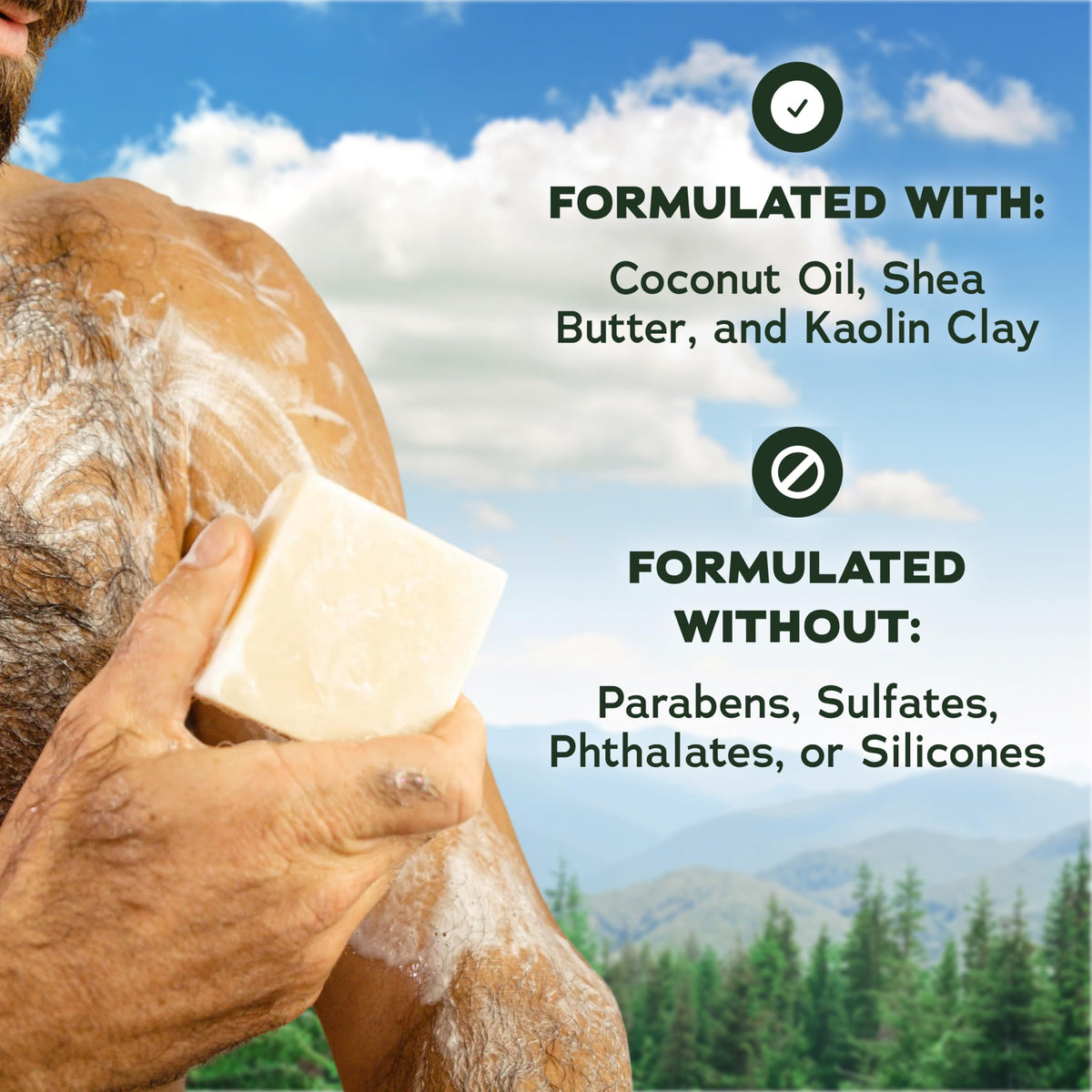 Dr. Squatch Men's Bar Soap set displayed on a bathroom counter