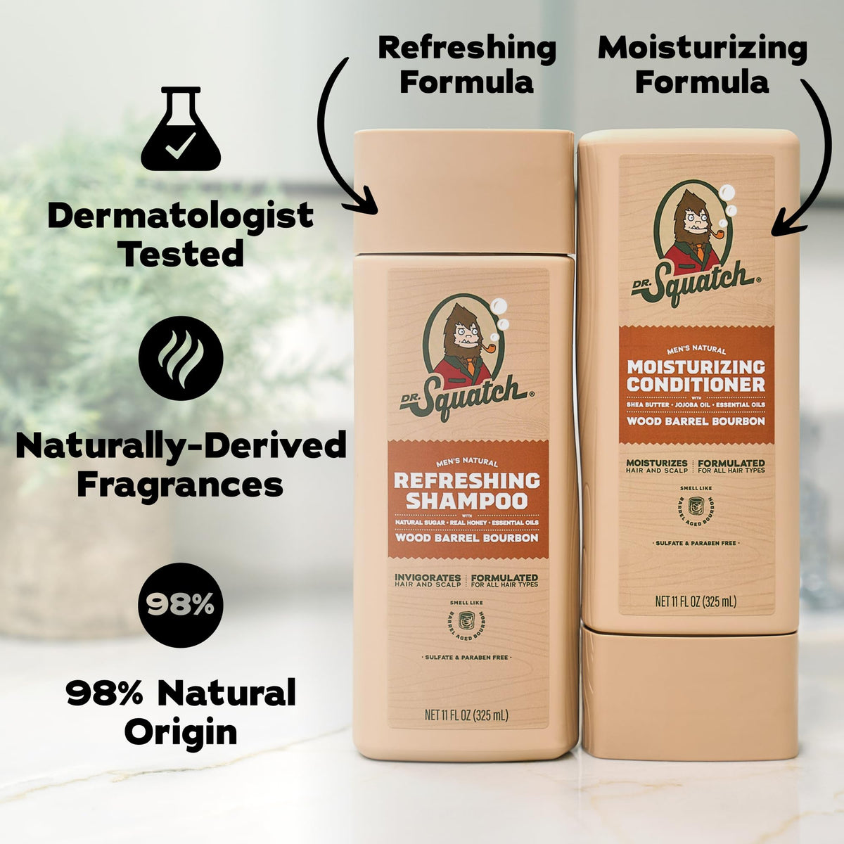 Dr. Squatch Men's Conditioner bottle with natural ingredients