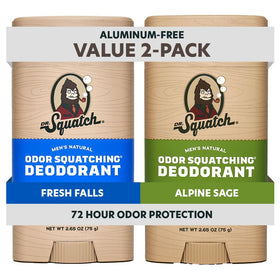 Dr. Squatch Men's Deodorant 2-Pack Alpine Sage and Bay Rum front view
