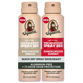 Dr. Squatch Men's Deodorant 2-Pack Birchwood Breeze and Sandalwood Summit front view
