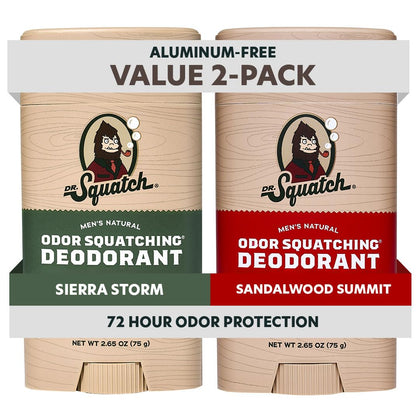 Dr. Squatch Men's Deodorant 2-Pack front view