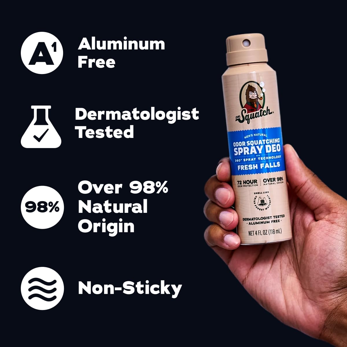Dr. Squatch Men's Deodorant 2-Pack with packaging