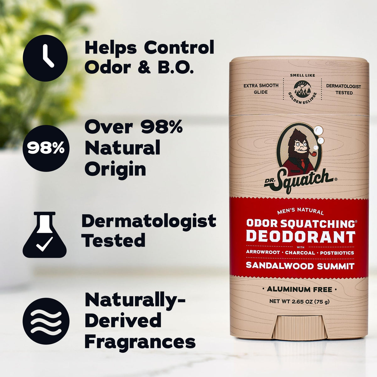 Dr. Squatch Men's Deodorant packaging design