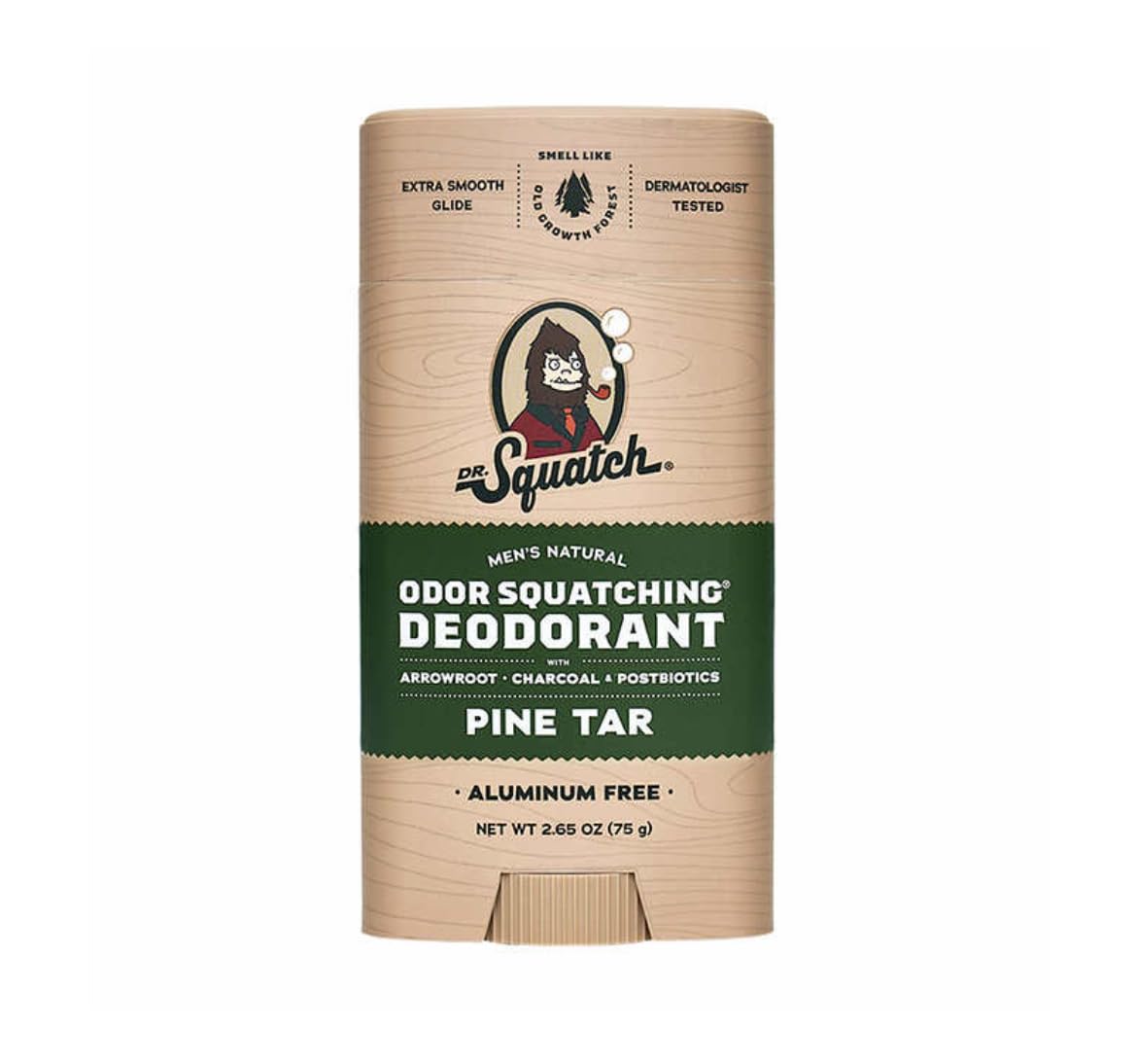 Dr. Squatch Men's Natural Deodorant packaging with three scents