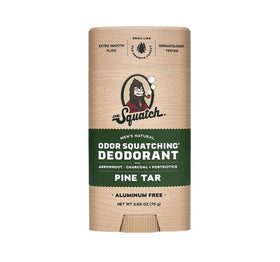 Dr. Squatch Men's Natural Deodorant packaging with three scents