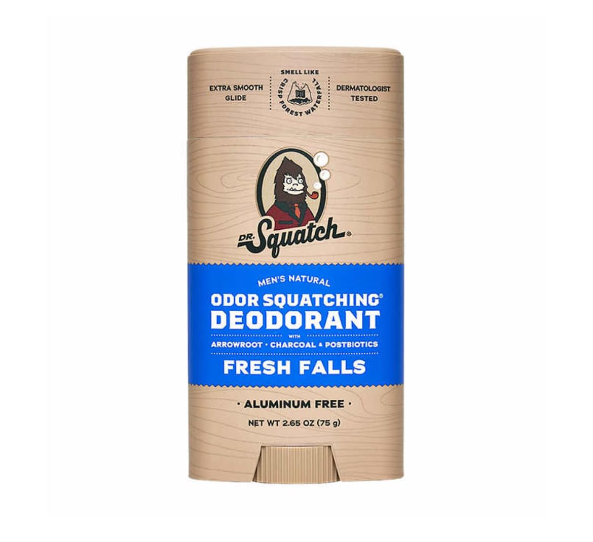 Dr. Squatch Men's Natural Deodorant showing smooth glide application